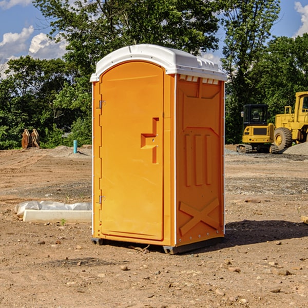 how often are the portable toilets cleaned and serviced during a rental period in Ada